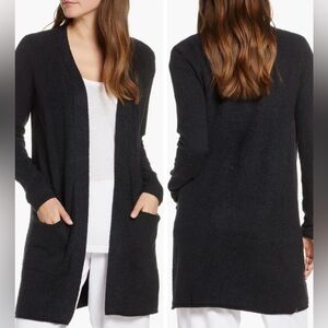 Barefoot Dreams Charcoal Open Front Cardigan